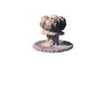 Dramatic artistic rendering of a stylized nuclear mushroom cloud explosion simulation Royalty Free Stock Photo