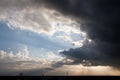 Dramatic atmosphere panorama exotic view of beautiful sunset sky Royalty Free Stock Photo