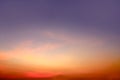 Dramatic atmosphere panorama view of artistic twilight sky. Royalty Free Stock Photo