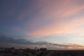 Dramatic atmosphere panorama view of beautiful twilight sky and Royalty Free Stock Photo