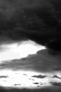 Dramatic atmosphere panorama view of storm clouds and tropical s Royalty Free Stock Photo