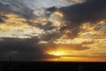 Dramatic atmosphere panorama view of tropical beautiful twilight sky and clouds. Royalty Free Stock Photo