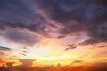Dramatic atmosphere panorama view of tropical beautiful twilight sky and clouds background in summer Royalty Free Stock Photo