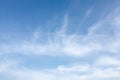 Dramatic atmosphere view of summer blue sky. Royalty Free Stock Photo
