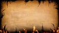 Old Paper Background With Dark Edges and Burning Flames Royalty Free Stock Photo