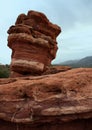 Dramatic Balanced Rock in the Garden of the Gods, Colorado Royalty Free Stock Photo