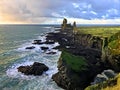 Dramatic basalt cliffs of Longranger Iceland Royalty Free Stock Photo