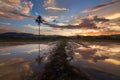 Dramatic and beautiful sunset reflection