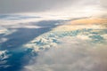 Dramatic cloudscape of cumulonimbus and nimbus cloud Royalty Free Stock Photo