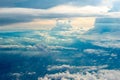 Dramatic cloudscape of cumulonimbus and nimbus cloud Royalty Free Stock Photo