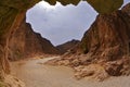 Dramatic Black canyon in Israel