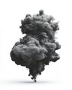 Dramatic Black Ink Cloud Smoke Effect Design Element 3d art dark grey form image style Royalty Free Stock Photo
