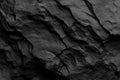 Dramatic black rock texture provides a dark abstract stone surface design. Royalty Free Stock Photo