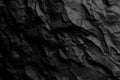 Dramatic black rock texture provides a dark abstract stone surface design. Royalty Free Stock Photo