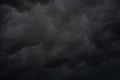 Dramatic black smoke from a fire, the clouds Royalty Free Stock Photo
