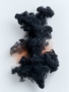 Dramatic black smoke swirls Royalty Free Stock Photo
