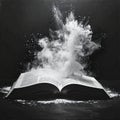 Explosion of Knowledge: Book and Powder Royalty Free Stock Photo
