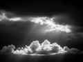 Sunlight piercing dark clouds Royalty Free Stock Photo