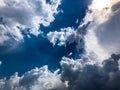 Dramatic blue sky with stormy clouds Royalty Free Stock Photo