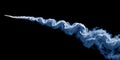 Dramatic Blue Smoke Trail Perfect for Design Projects Royalty Free Stock Photo