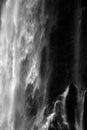 Dramatic blurred view of waterfall flowing