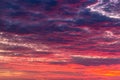 Dramatic Burning Sky at Sunrise Royalty Free Stock Photo