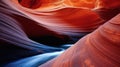 Dramatic Canyon Photography: River Running Through Red Canyon In Utah Royalty Free Stock Photo