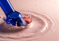 Splash of Pink Liquid with Blue Object - Abstract Food Photography Royalty Free Stock Photo