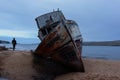 Dramatic cinematic Point Reyes shipwreck Northern California Marin County tourist destination Royalty Free Stock Photo