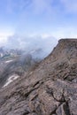 Dramatic cliffs on top of Longs Peak Royalty Free Stock Photo