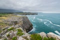 Bufones de Pria on a misty autumn day, Asturias, Spain Royalty Free Stock Photo