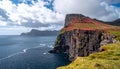 Dramatic Cliffs Over the North Atlantic Ocean Royalty Free Stock Photo