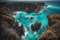 Dramatic Cliffside View of Turquoise Ocean