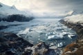 dramatic climate change impact on glacier breakage