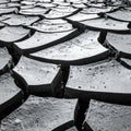 Parched Earth Texture from Severe Drought Royalty Free Stock Photo
