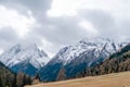 Dramatic Cloud-Covered Rocky Mountain Landscape Royalty Free Stock Photo