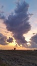 Dramatic cloud at dusk just before sunset