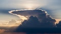 Dramatic Cloud Formation with Sun Rays and Blue Sky Background cumulus cloud sunlight Royalty Free Stock Photo
