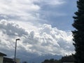 Dramatic cloud scenery over Ruggell in Liechtenstein 7.7.2019