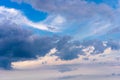 Dramatic cloud sky background Heawy rainy clouds Beautiful cloudscape Royalty Free Stock Photo