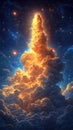 celestial eruption: cosmic cloud formation Royalty Free Stock Photo