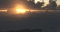 Dramatic Clouds from Above at Sunset