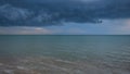 Dramatic clouds in the Azov Sea before the storm Royalty Free Stock Photo