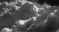 Dramatic clouds in black and white Royalty Free Stock Photo