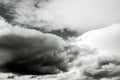 Dramatic clouds in black and white Royalty Free Stock Photo