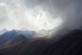 Bad weather in mountains Royalty Free Stock Photo