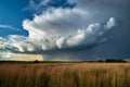 Dramatic clouds fill sky before impending storm Royalty Free Stock Photo