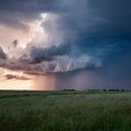 Dramatic clouds fill sky before impending storm