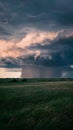 Dramatic clouds fill sky before impending storm