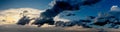 Dramatic clouds formation, panorama format Royalty Free Stock Photo